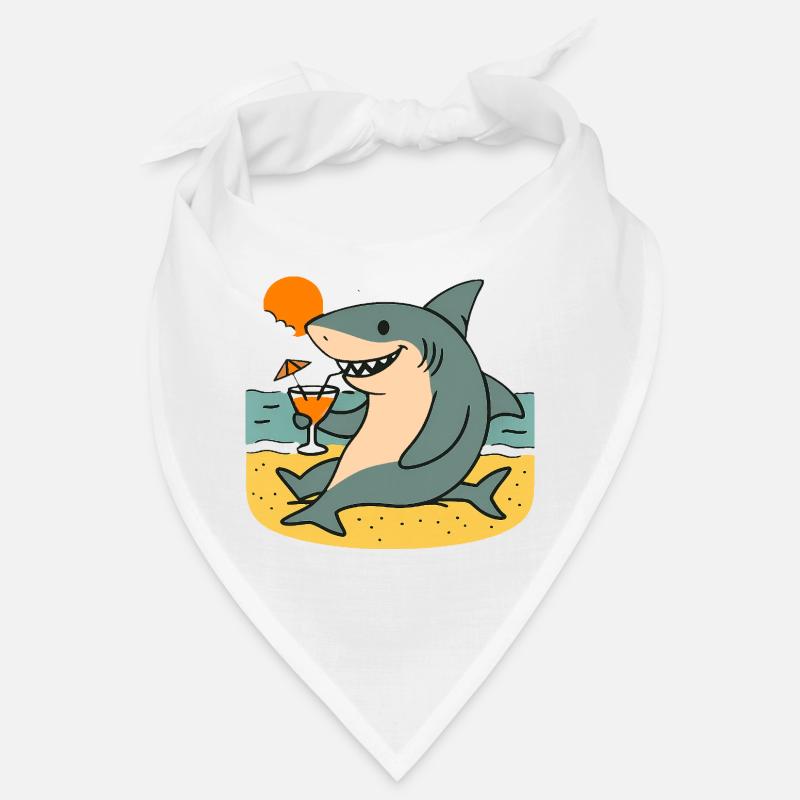 Requin de sable avec boisson de plage Bandana