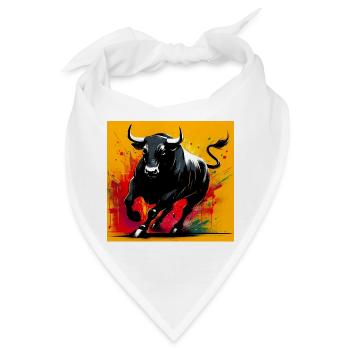 Stier - Bandana - Weiß - Vorne