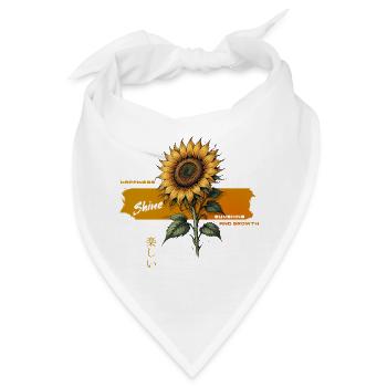 Sonnenblume Glanz Wachstum Glück - Bandana - Weiß - Vorne