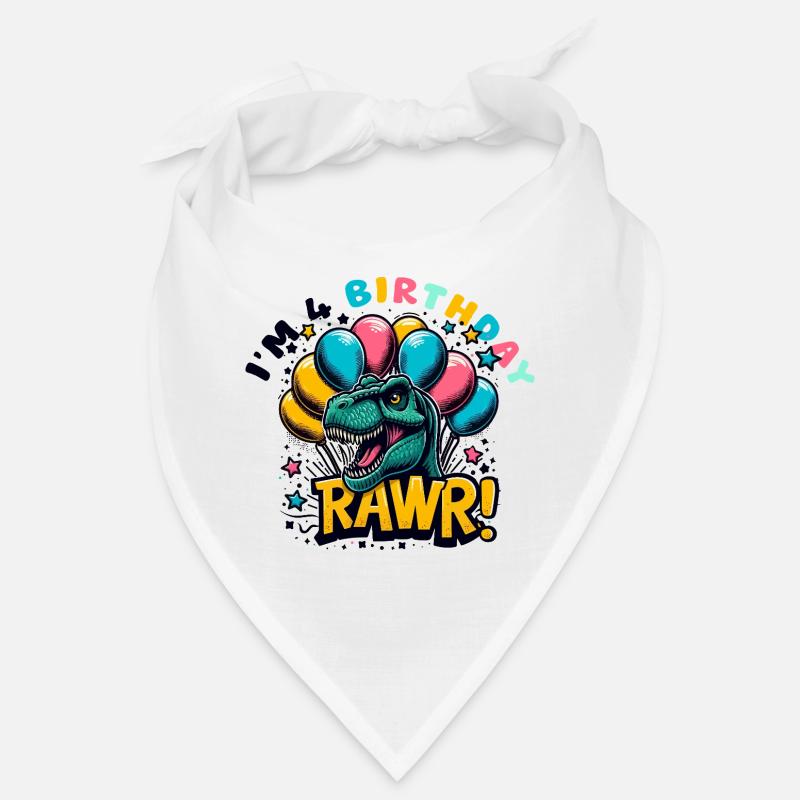 Geburtstag T rex Bunte Luftballons Rawr Bandana