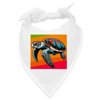 Schildkröte - Bandana - Weiß - Vorne