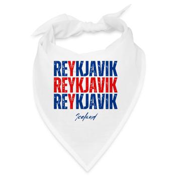 Reykjavik, Island, isländischer Stolz - Bandana - Weiß - Vorne