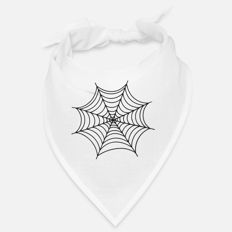 Black Minimalist Spider Web Bandana