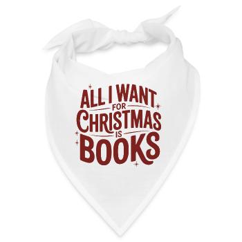 Weihnachtswunsch Bücher - Bandana - Weiß - Vorne