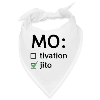 Motivation oder Mojito - Bandana - Weiß - Vorne