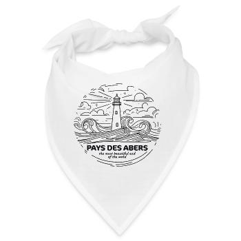 Pays des Abers Geschenk Souvenir Reisescheinwerfer - Bandana - Weiß - Vorne