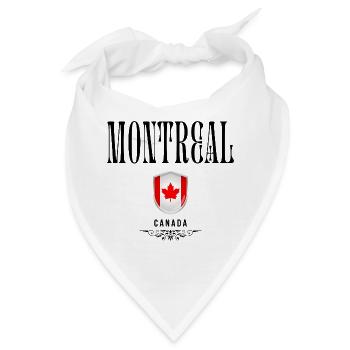 Souvenir Montreal, Montreal Kanada - Bandana - Weiß - Vorne