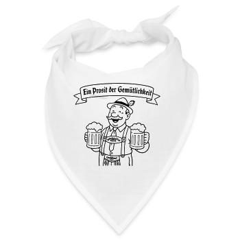 Herr Bier - Ein Prosit der Gemütlichkeit - Bandana - Weiß - Vorne
