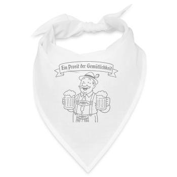 Herr Bier - Ein Prosit der Gemütlichkeit - Bandana - Weiß - Vorne