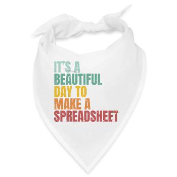 Schöner Tag für Spreadsheet Tabelle Nerd Spruch - Bandana - Weiß - Vorne