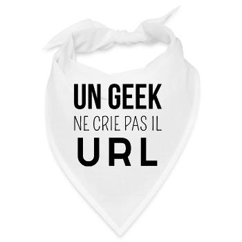 Ein Nerd schreit es nicht – Nerd-Humor - Bandana - Weiß - Vorne