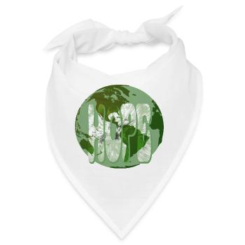 ErdeLiebe Glyphen Grün - Bandana - Weiß - Vorne