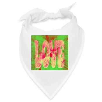 Love Neon Tie Dye - Bandana - Weiß - Vorne