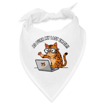 Wütende Bürokatze schnurrt meine letzte E-Mail - Bandana - Weiß - Vorne