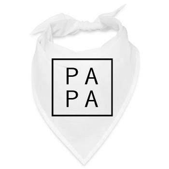 Papa 2026 Logo Werdender Papa 2026 Papa est 2026  - Bandana - Weiß - Vorne