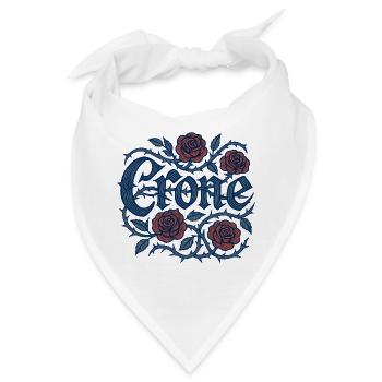 George Roses mit Dornenranken - Bandana - Weiß - Vorne
