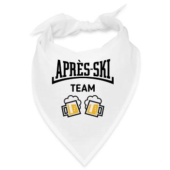 Après-Ski Team (Bier Apres Ski Konkav / POS 3C) - Bandana - Weiß - Vorne