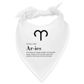 Aries - Zodiac sign - Bandana - Weiß - Vorne