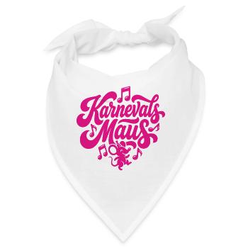 Karnevals Maus Karnevalsmaus Karneval Party Tanzen - Bandana - Weiß - Vorne