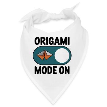 Origami Mode On Papierfalten Spruch Für Origami - Bandana - Weiß - Vorne