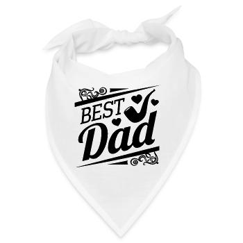 Papa, bester Papa, Vatertag - Bandana - Weiß - Vorne