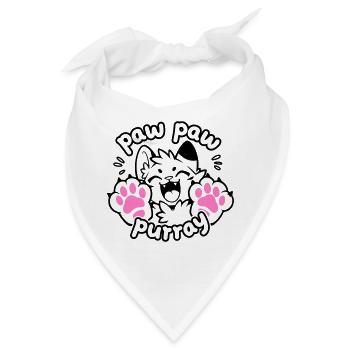 Paw Paw Purray Katze | Lustiges Pfoten Motiv - Bandana - Weiß - Vorne