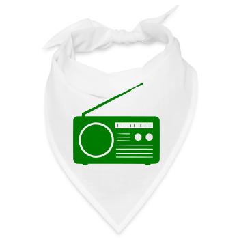 Retro-Radio Design - Bandana - Weiß - Vorne