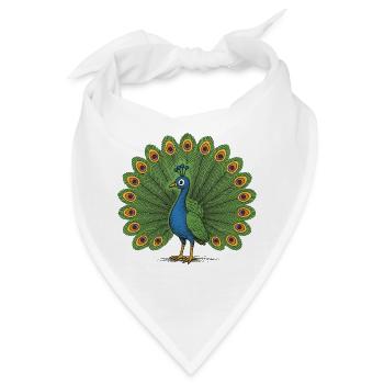 Pfauenwappen - Bandana - Weiß - Vorne