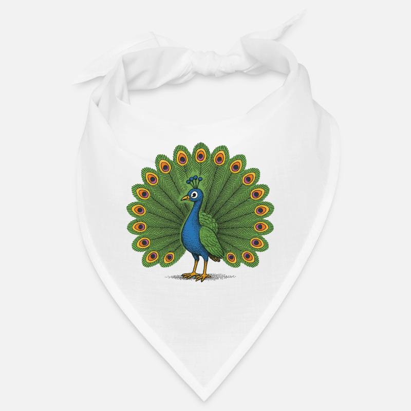 Blason coloré du paon Bandana