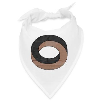 Optische Illusion Kreis - Bandana - Weiß - Vorne