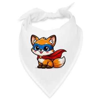 held Fuchs – Kleiner Superfuchs - Bandana - Weiß - Vorne