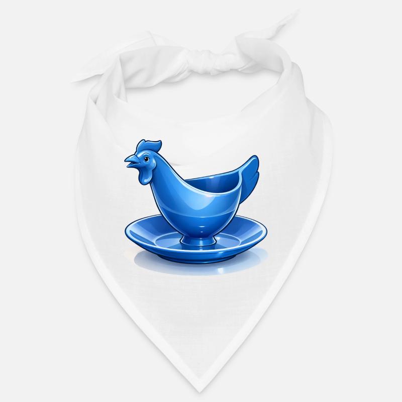 Blue GDR Egg Cup Chicken Fanart, Ostalgie Bandana