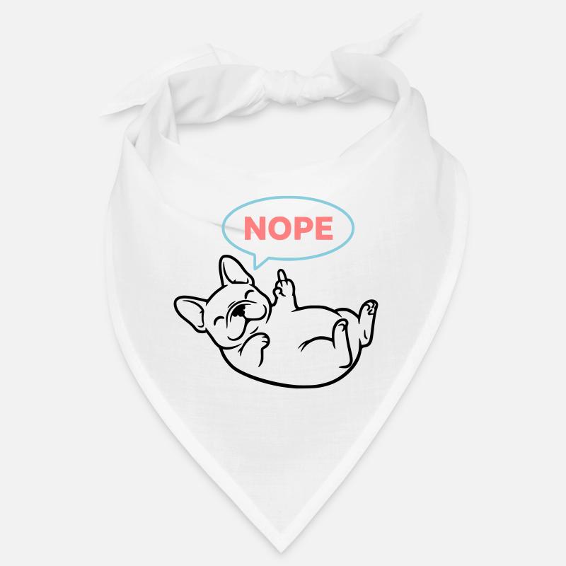 Frenchie Hund Nope Comic Bunt Bandana