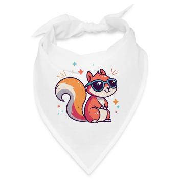 Schicke Eichhörnchen-Sonnenbrille - Bandana - Weiß - Vorne
