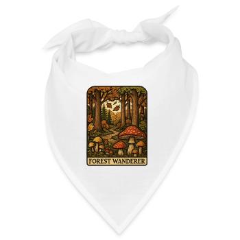 Forest Wanderer Pilzpfad Herbstwald - Bandana - Weiß - Vorne