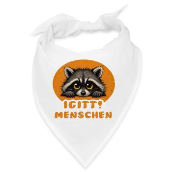 Lustige Igitt ! Menschen Waschbär - Bandana - Weiß - Vorne