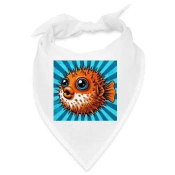 Kugelfisch - Bandana - Weiß - Vorne