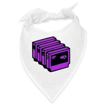 Retro Spiele Kassette Nerd - Bandana - Weiß - Vorne