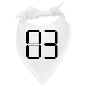 NUMMER 03 Null Drei Geburtstag Geschenk Digital - Bandana - Weiß - Vorne