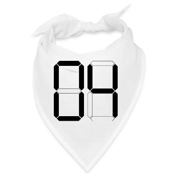 NUMMER 04 Null Vier Geburtstag Geschenk Digital - Bandana - Weiß - Vorne