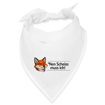 Nen Scheiss muss ich - Bandana - Weiß - Vorne
