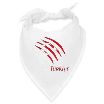 Türkei Krallenspuren Motiv - Bandana - Weiß - Vorne