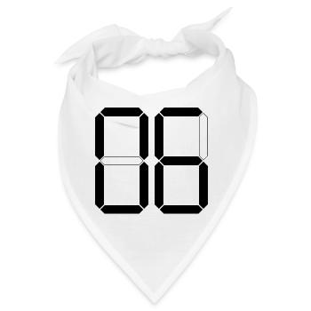 NUMMER 06 Null Sechs Geburtstag Geschenk Digital - Bandana - Weiß - Vorne