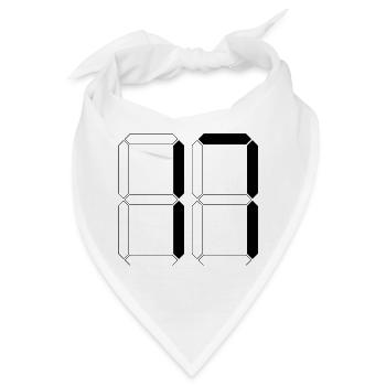 NUMMER 17 Siebzehn Geburtstag Geschenk Digital - Bandana - Weiß - Vorne