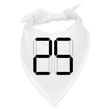 NUMMER 25 Fünfundzwanzig Geschenk Digital - Bandana - Weiß - Vorne