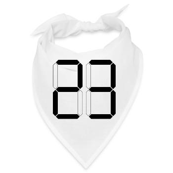 NUMMER 23 Dreiundzwanzig Basket Geschenk Digital - Bandana - Weiß - Vorne