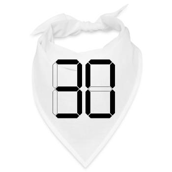 NUMMER 30 Dreißig Geburtstag Geschenk Digital - Bandana - Weiß - Vorne