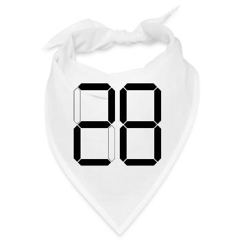 NUMMER 28 Achtundzwanzig Geschenk Digital - Bandana - Weiß - Vorne