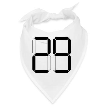 NUMMER 29 Neunundzwanzig Geschenk Digital - Bandana - Weiß - Vorne