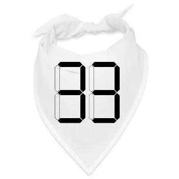 NUMMER 33 Dreiunddreißig Geschenk Digital - Bandana - Weiß - Vorne